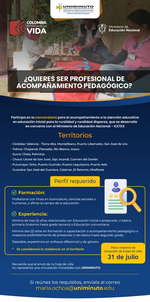 ¿ QUIERES SER PROFESIONAL DE ACOMPAÑAMIENTO PEDAGÓGICO?