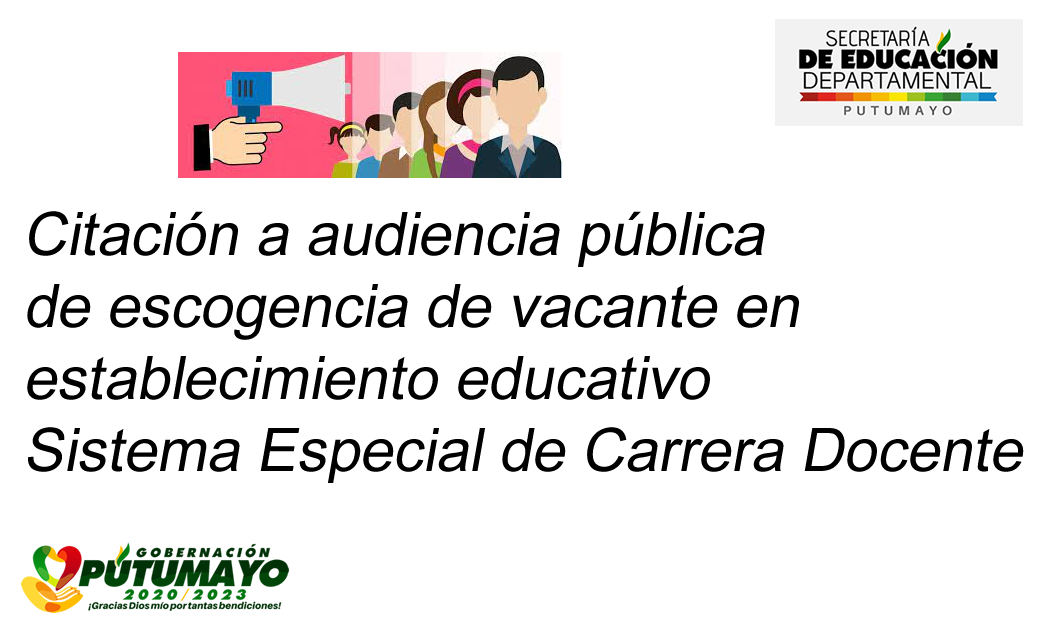 Citación a audiencia pública Matemáticas e Ingles