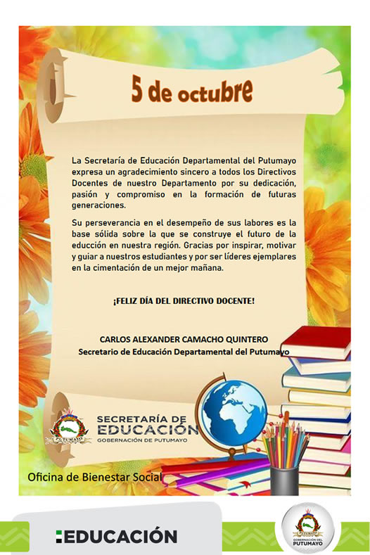 ¡FELIZ DÍA DEL DIRECTIVO DOCENTE!